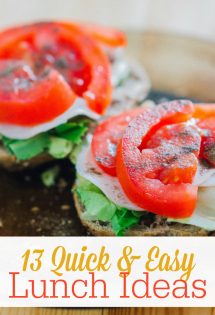 Healthy, easy lunch ideas that you can prepare in minutes! Perfect for healthy school lunches or quick meals at home.