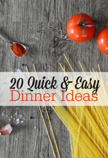 Need some no-fuss, no-stress dinner ideas? These 20 family-friendly meals take just 30 minutes to make...or less!