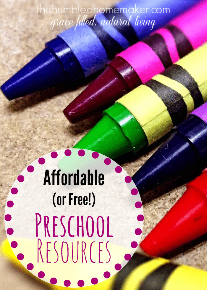 You can homeschool for preschool...and it doesn't have to break the bank! Here's a list of free and affordable preschool resources!