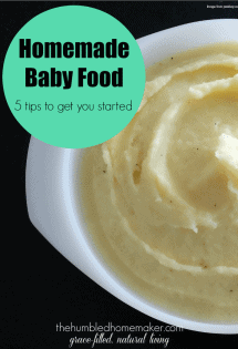 Making your own baby food is a huge money saver! Love these 5 tips for getting started with homemade baby food.