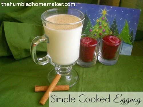 This homemade eggnog is cooked, so it's perfect for those who don't like consuming raw eggs! This is the perfect treat for a Christmas party--or even to sip on Christmas morning! 