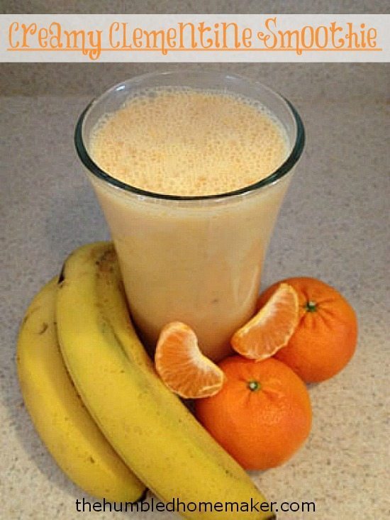 Creamy Clementine Smoothie - TheHumbledHomemaker.com