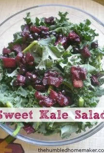 Sweet Kale Salad - TheHumbledHomemaker.com