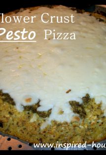 Cauliflower Crust Pesto Pizza