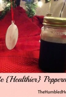 Here's a recipe for homemade peppermint syrup that's refined sugar free! It's made on the stovetop and sweetened with sucanat. Great for adding to coffee!