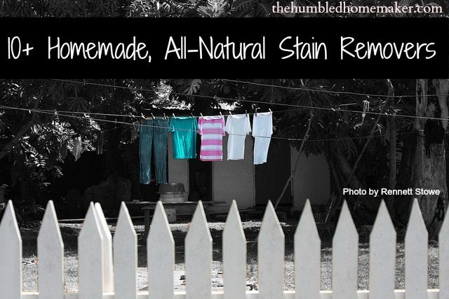 Here are some of the best homemade, all natural stain removers EVER! And the bes one is free!