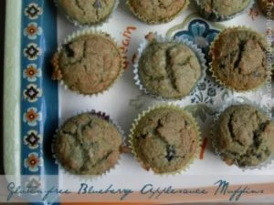 Here's a recipe for delicious gluten-free blueberry applesauce muffins, made with all nourishing ingredients.