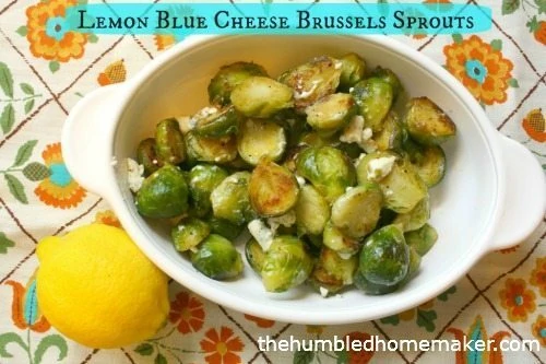 Lemon Blue Cheese Brussels Sprouts