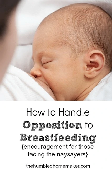 The first breastfeeding challenge I ever faced was opposition. Some of my family didn't understand why I wanted to breastfeed. Most everyone else in the family had formula fed their babies for years.  Why would I choose a different path?