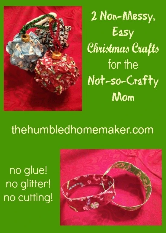 2 Non-Messy, Easy Christmas Crafts for the Not-so-Crafty Mom | thehumbledhomemaker.com