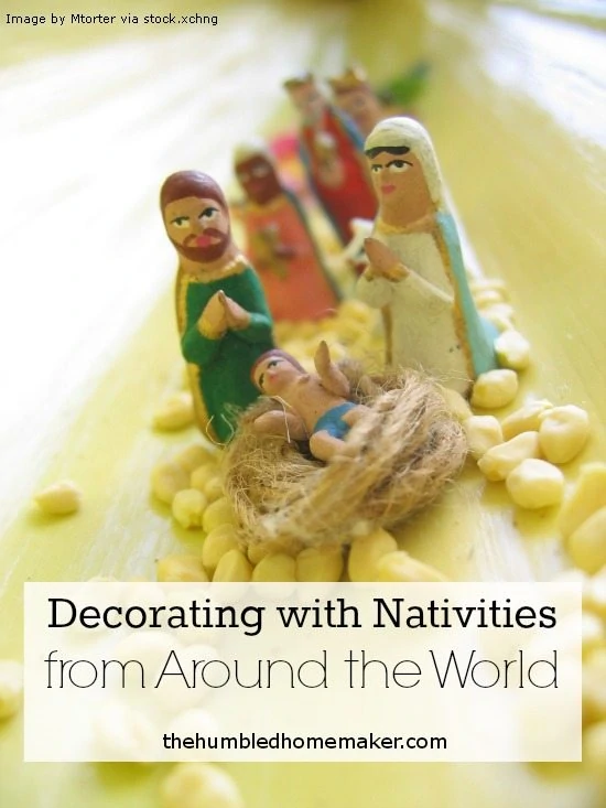 One of our favorite ways to decorate for Christmas is using nativities we've colored from around the world! 