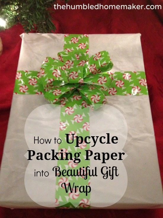 How to Upcycle Packing Paper Into Beautiful Gift Wrap | thehumbledhomemaker.com