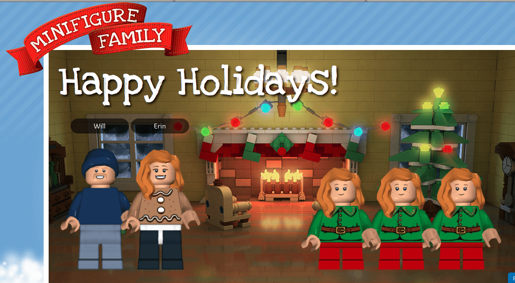 Create Your Own LEGO Mini Figure Family Card