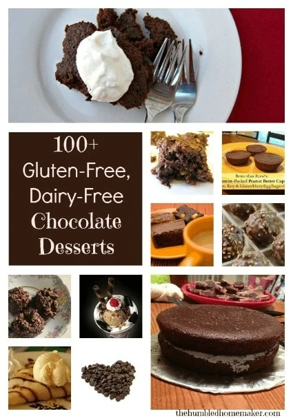 100+ Gluten-Free, Dairy-Free Chocolate Desserts! thehumbledhomemaker.com