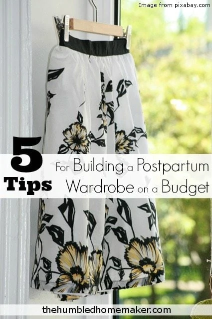 I so needed this! I don't want to wear maternity clothes forever! Postpartum wardrobe tips--and on budget to boot! 