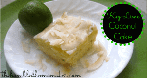 Gluten Free Key-Lime Coconut Cake - TheHumbledHomemaker.com