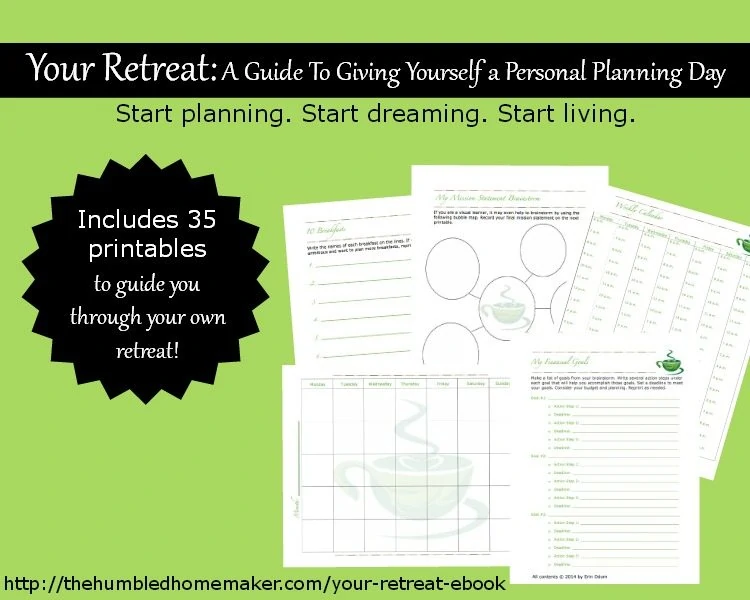 Give yourself a personal planning retreat with these planning sheets!