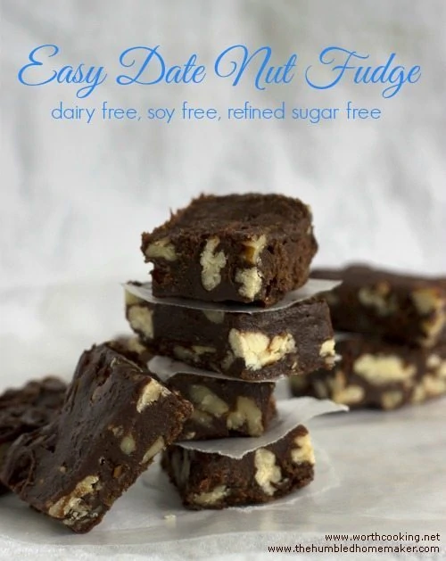 Not only is this date nut fudge dairy-free, soy-free, and refined sugar-free, but it's super easy to make! 