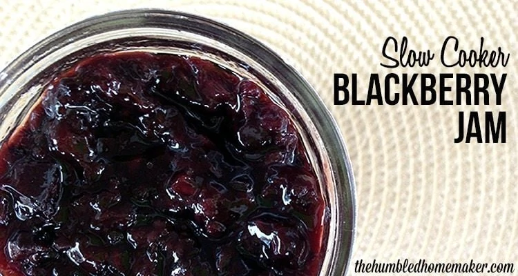 Here is a recipe for making simple, delicious blackberry jam in the crockpot. Use fresh blackberries or any in-season berry for this recipe.