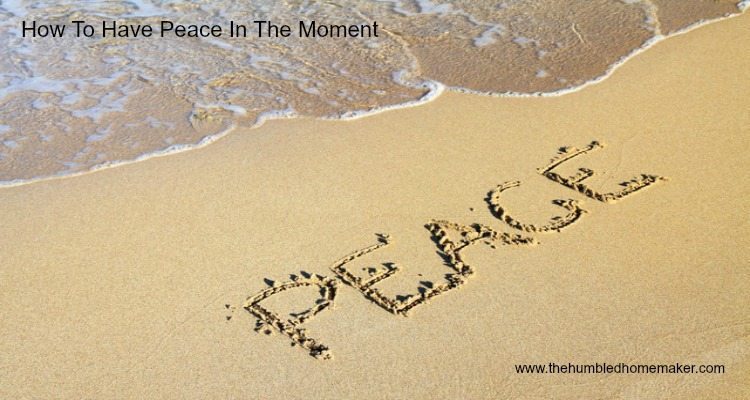 Thoughts on Having Peace in the Moment - TheHumbledHomemaker.com