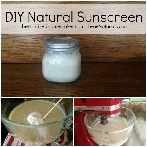 DIY Natural Sunscreen - TheHumbledHomemaker.com