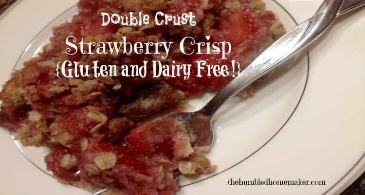 My girls loved this Double Crust Strawberry Crisp so much! The fact that it's gluten free and dairy free is a great added bonus!