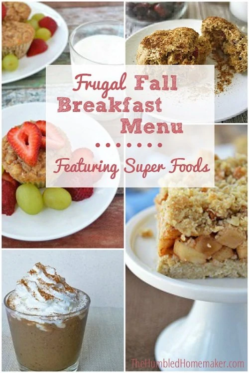 Frugal Fall Breakfast Menu - TheHumbledHomemaker.com