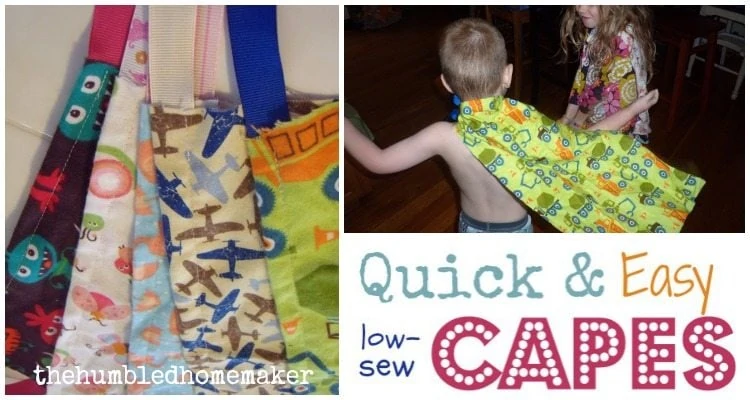 Quick Capes for Kids - TheHumbledHomemaker.com