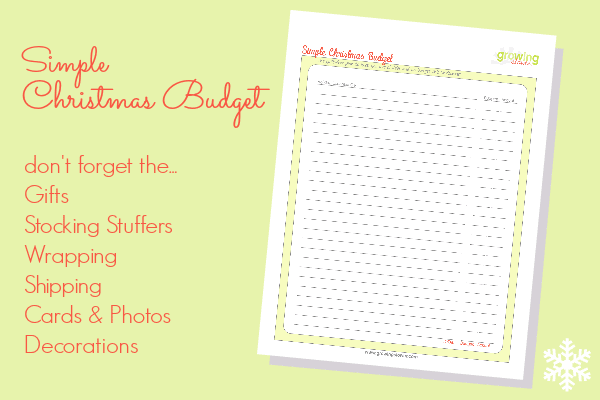 christmas budget 1