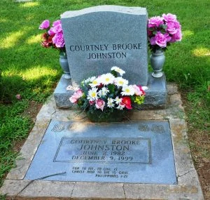 Courtney's headstone