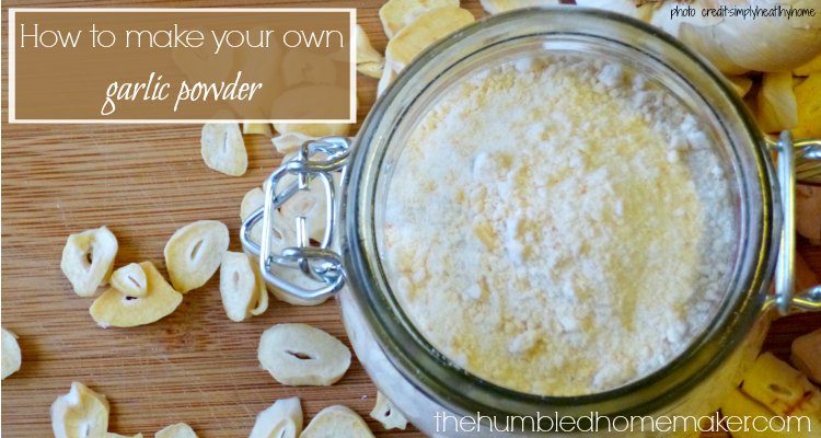 You can make your own garlic powder at home! It totally beats the flavor of store-bought powders! This would be so tasty in homemade salad dressings and dips!