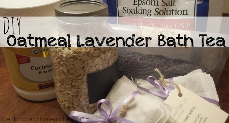 I want to take a relaxing bath with these DIY oatmeal lavender bath teas! They would make great gifts, too! (Or, you could get a bunch of supplies and make them at a bridal shower or any fun girls' get-together!)