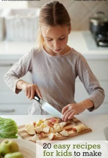 Get your kids busy in the kitchen with these 20 easy recipes for kids. And these are great tips for teaching kids to cook, too! #CookingRecipesForKids #SimpleRecipes #KidFriendlyRecipes