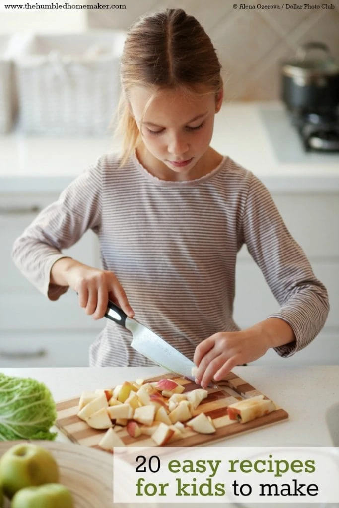 Get your kids busy in the kitchen with these 20 easy recipes for kids. Also great tips for how to teach kids to cook!