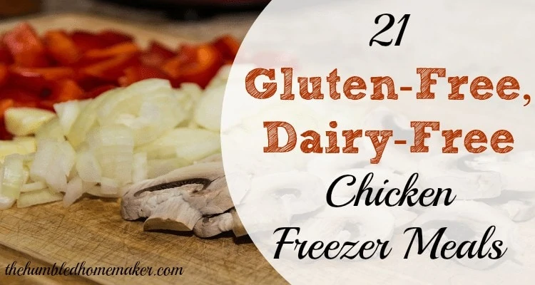 Check out these 21 gluten-free, dairy-free chicken freezer meals--many of which are no-cook freezer meals and/or are crock pot freezer meals as well!