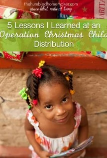 5 lessons at Operation Christmas Child distribution