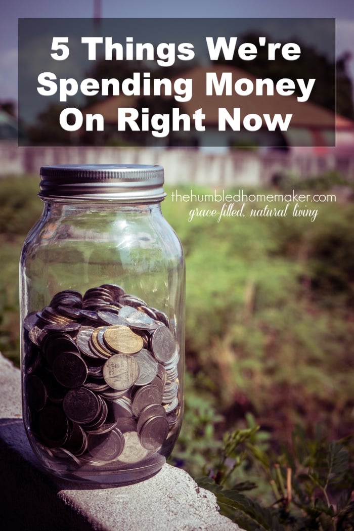 I'm a penny pincher by nature, but in recent years I've learned that sometimes it's OK to spend money. Here are 5 things we are spending money on right now! 