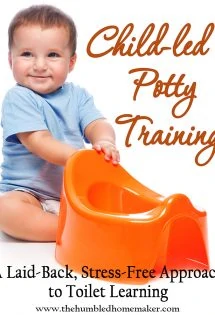 If you've ever been discouraged with potty training, you have to check out child-led potty training. This is a stress-free, laid-back approach to toilet learning! Hang in there, Mama. There is a light at the end of the potty training tunnel!