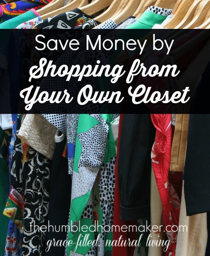 I had never thought about shopping from my own closet to save money! But the idea is genius, and it really works! Check out how many outfits she discovered were hiding in her own closet!! 