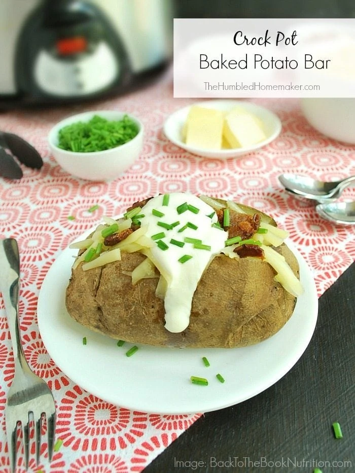 A baked potato bar is a simple, healthy, and satisfying dinner that can be ready within minutes of walking in the door.