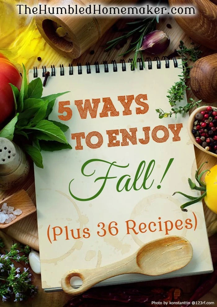 I love to focus on 5 ways to enjoy fall: decorations, lots of yummy food, drinks, smells, and activities!