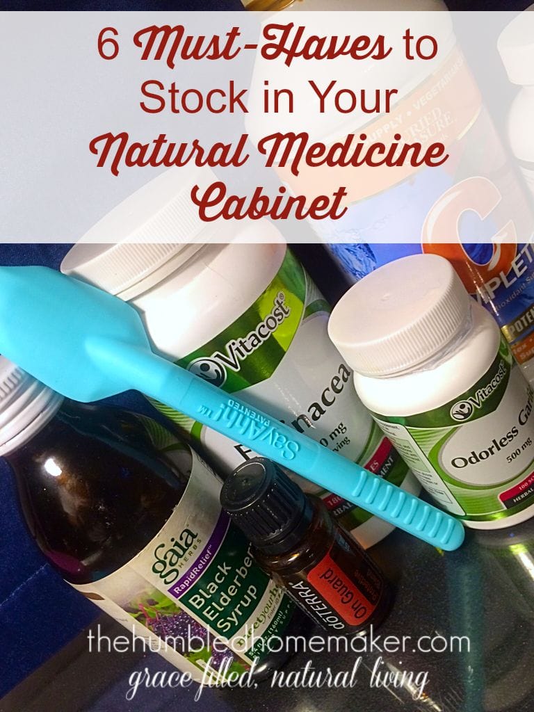 Cold and flu season will soon be here. Here are six must-haves that I keep stocked in my natural medicine cabinet! 
