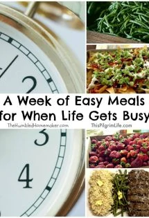 There will always be seasons that call for easier-than-normal meals. And I want to help you with a fresh inspiration for a week of easy meals.