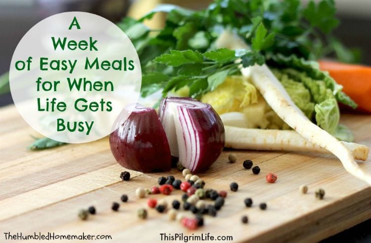 There will always be seasons that call for easier-than-normal meals. And I want to help you with a fresh inspiration for a week of easy meals.