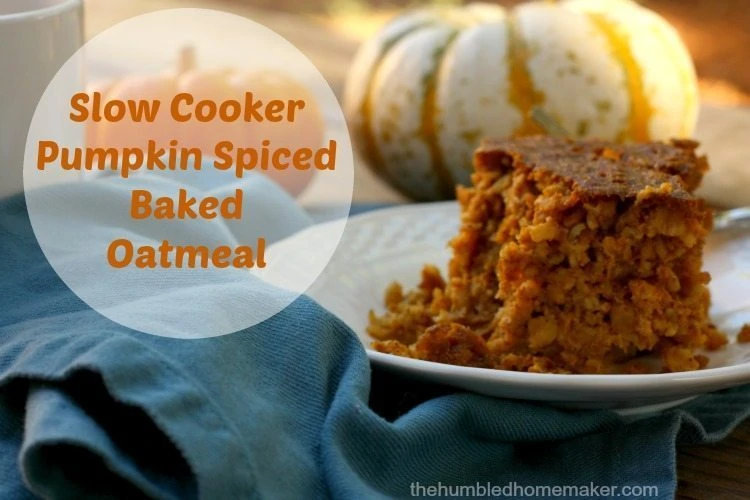 slow cooker pumpkin spiced baked oatmeal 2