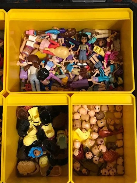 easy ways to organize LEGO - storage bins