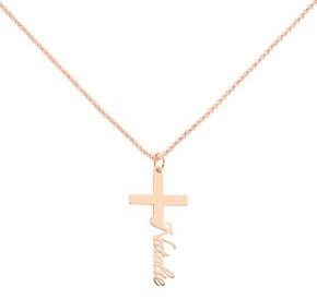 A rose gold plated cross necklace, perfect for giving our kids for Christmas.
