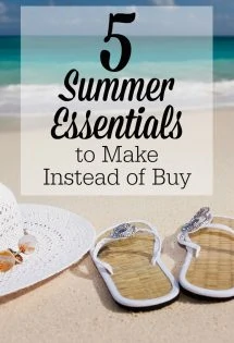 To save money this summer, here are 5 summer essentials to make instead of buy, including DIY sunscreen, homemade ice pops and ice cream, DIY bug spray, and a citronella candle!