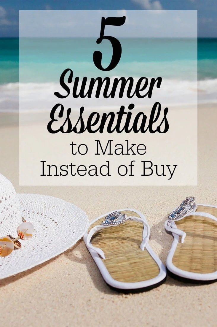 To save money this summer, here are 5 summer essentials to make instead of buy, including DIY sunscreen, homemade ice pops and ice cream, DIY bug spray, and a citronella candle!