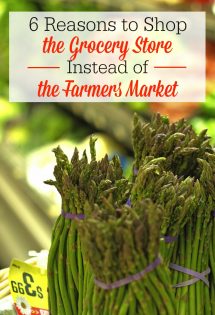 Farmers markets are great, but sometimes the grocery store is the better option! Here are 6 reasons to shop the local grocery store instead of the farmers market.